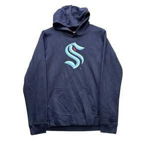 Outerstuff Seattle Kraken NHL Hoodie Boys XL Navy Blue Long Sleeve Fleece Logo